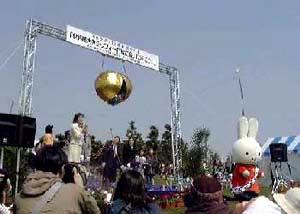 くす玉割れそう