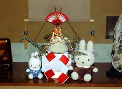 鏡餅と記念撮影