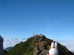 赤岳ピークをのぞむ