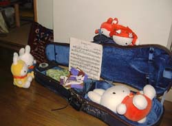 びよらケースで遊ぶミッフィーズ