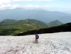 天狗原に降りる