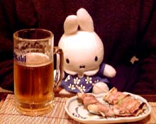 ビールと焼鳥